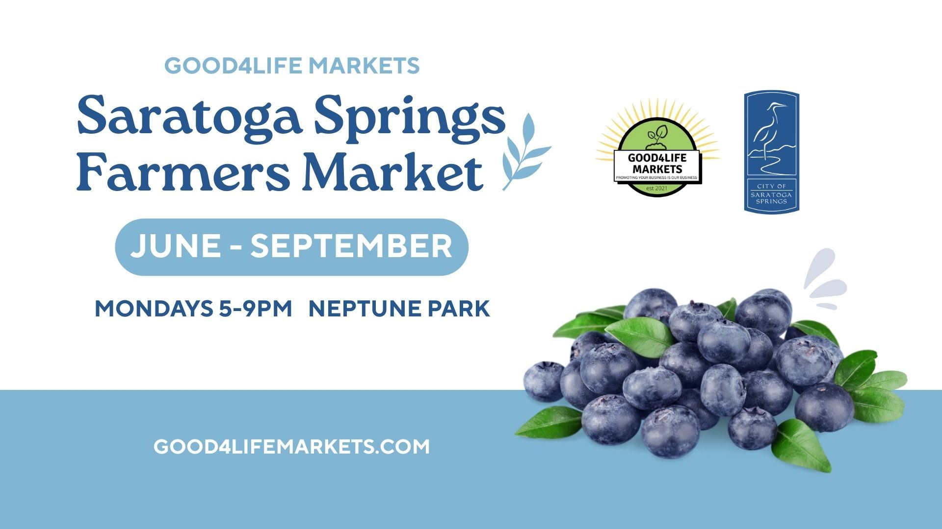 Saratoga Springs Farmers Market Mondays at Neptune Park