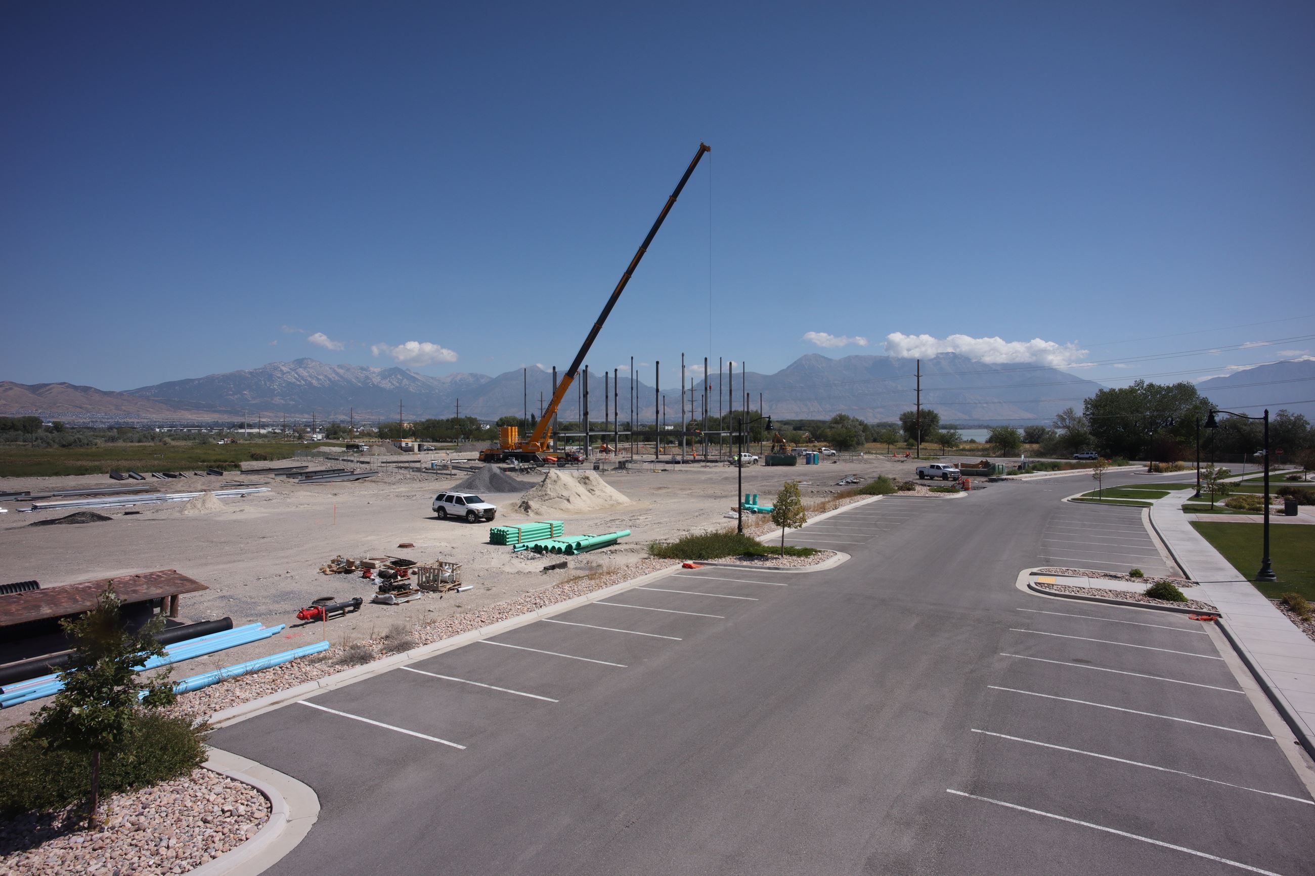 Beams up at New City Hall